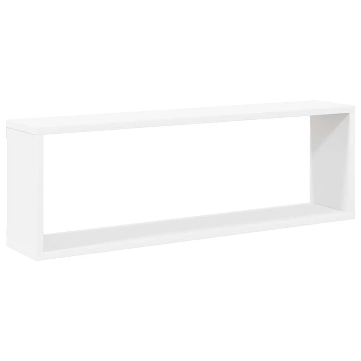 vidaXL Ράφια Κύβοι Τοίχου 2 τεμ. Λευκά 80 x 15 x 26,5 εκ. Μοριοσανίδα