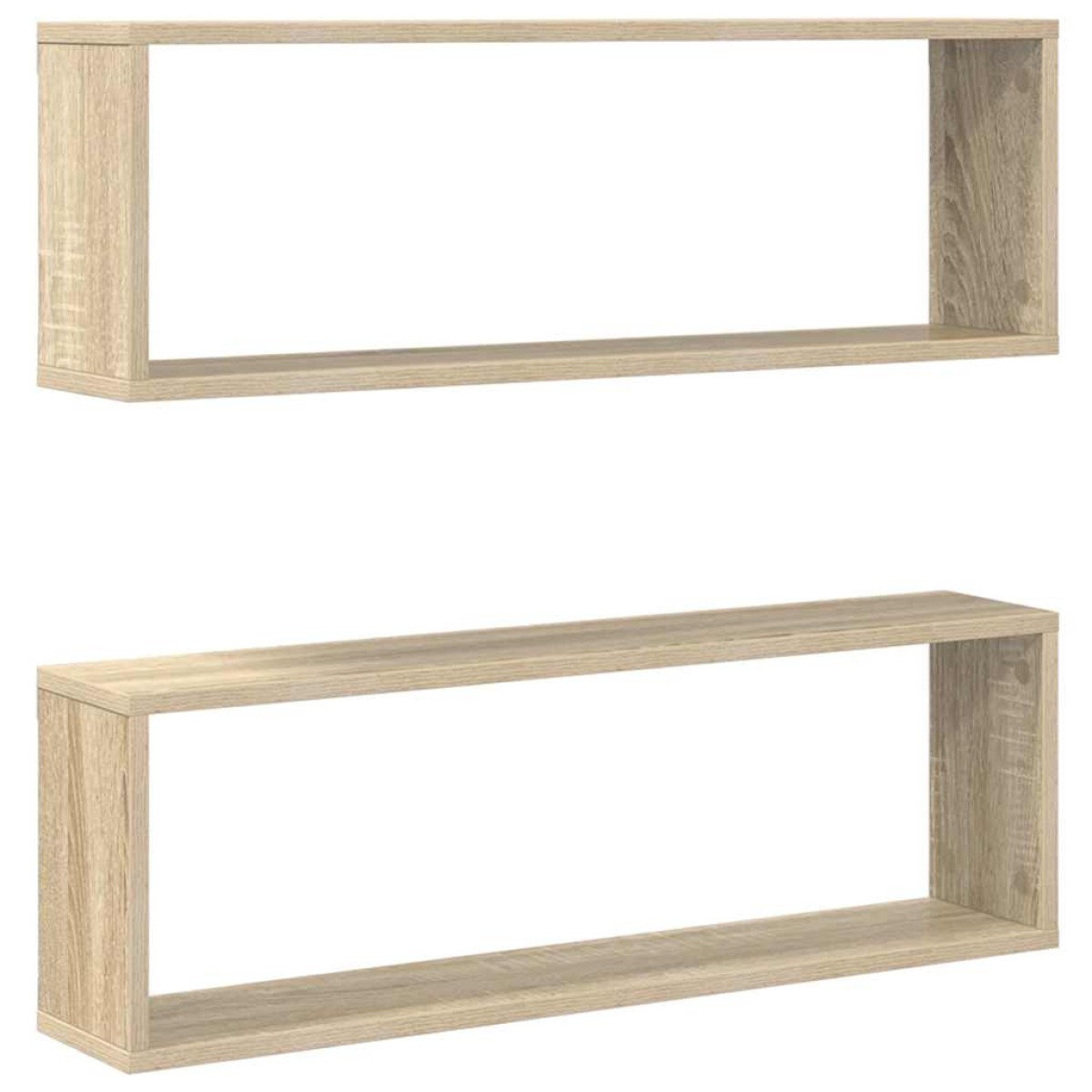 vidaXL Ράφια Κύβοι Τοίχου 2 τεμ. Sonoma Δρυς 80x15x26,5εκ. Μοριοσανίδα