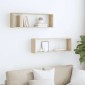vidaXL Ράφια Κύβοι Τοίχου 2 τεμ. Sonoma Δρυς 80x15x26,5εκ. Μοριοσανίδα