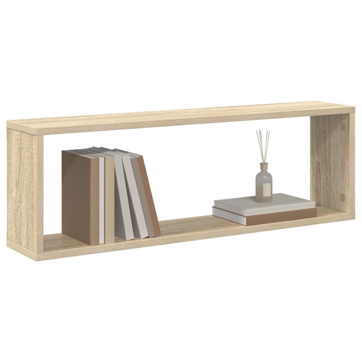 vidaXL Ράφια Κύβοι Τοίχου 2 τεμ. Sonoma Δρυς 80x15x26,5εκ. Μοριοσανίδα