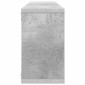 vidaXL Ράφια Κύβοι Τοίχου 4 τεμ. Γκρι Σκυρ. 80x15x26,5 εκ. Μοριοσανίδα