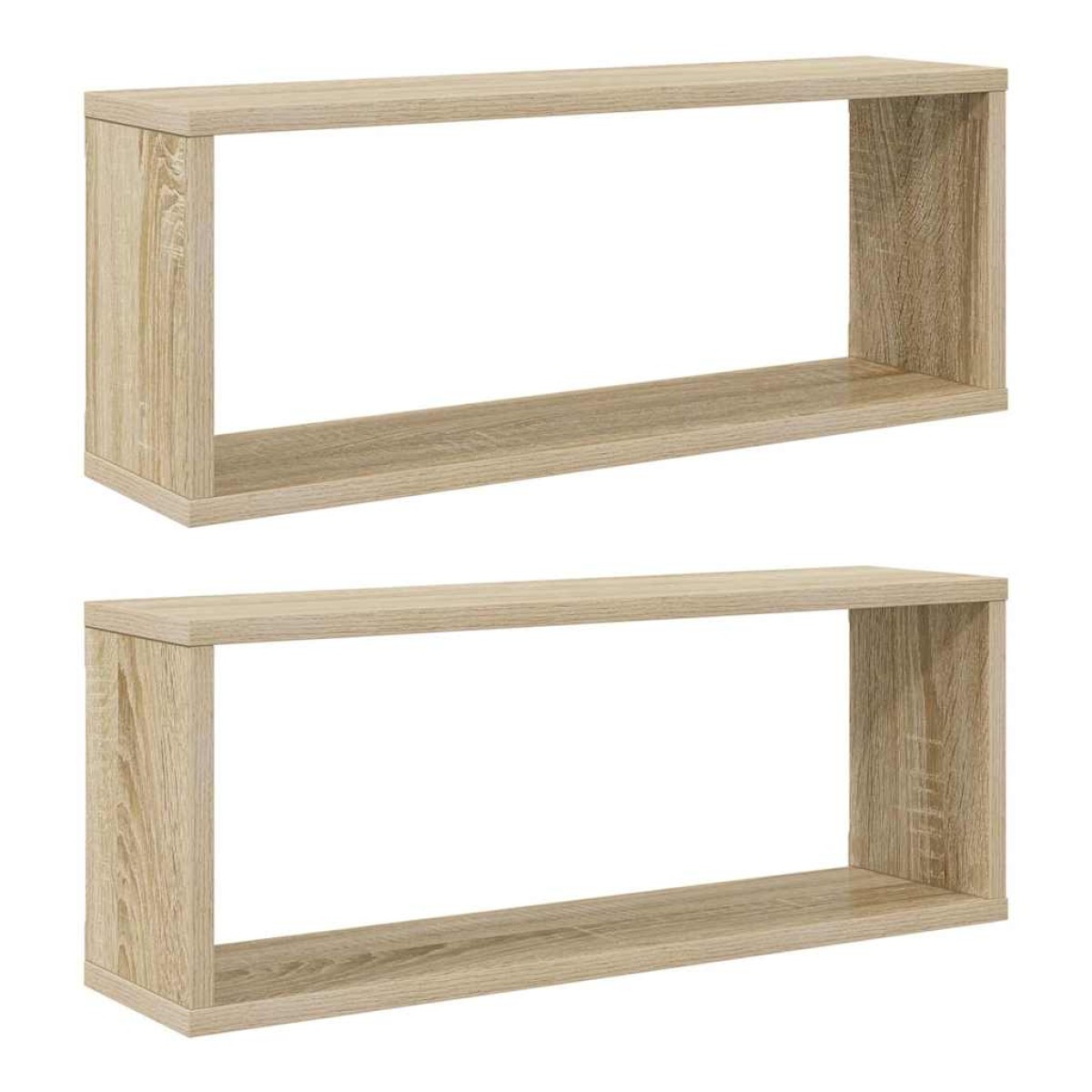 vidaXL Ράφια Κύβοι Τοίχου 2 τεμ. Sonoma Δρυς 60x15x23 εκ. Μοριοσανίδα
