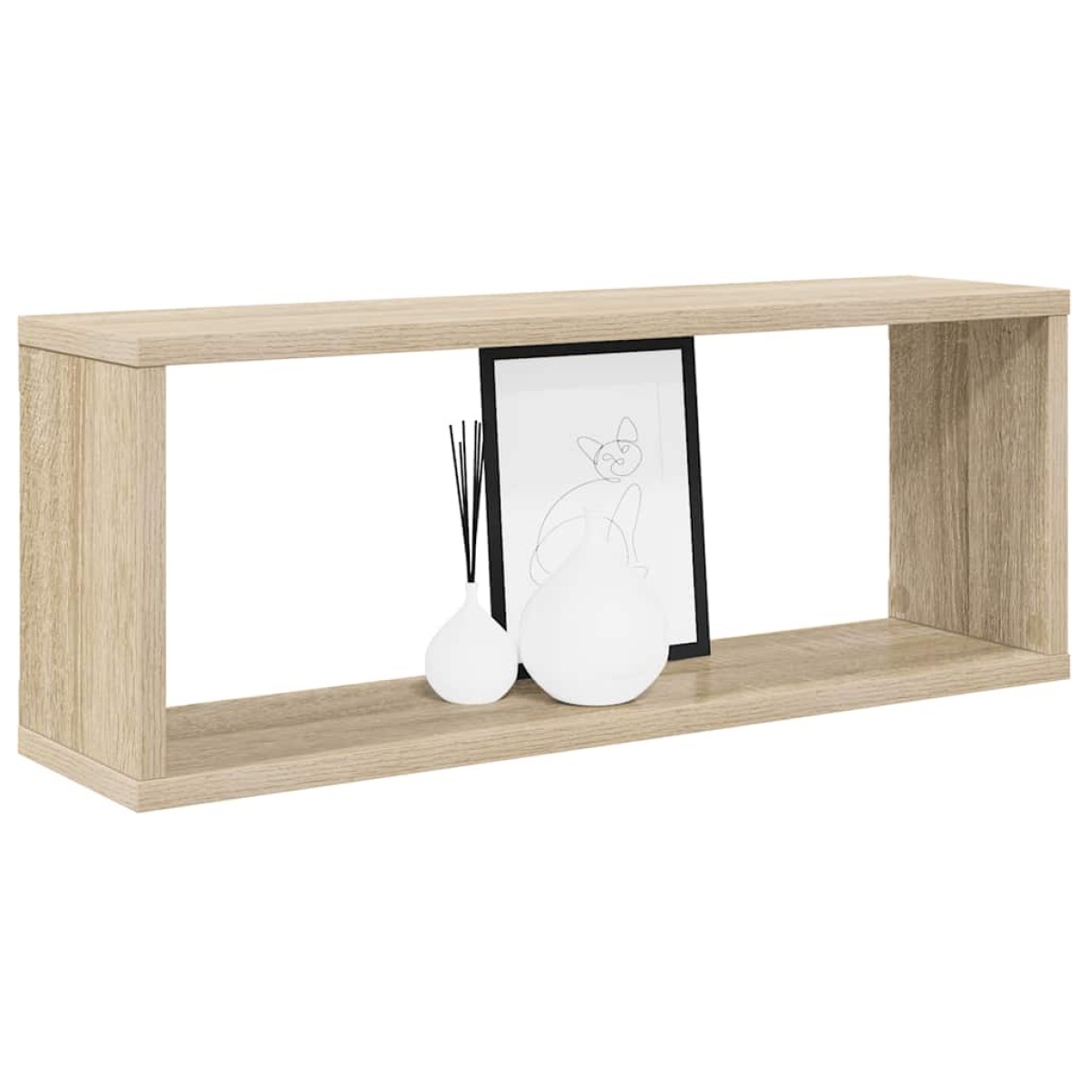 vidaXL Ράφια Κύβοι Τοίχου 2 τεμ. Sonoma Δρυς 60x15x23 εκ. Μοριοσανίδα