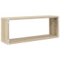 vidaXL Ράφια Κύβοι Τοίχου 6 τεμ. Sonoma Δρυς 60x15x23 εκ. Μοριοσανίδα