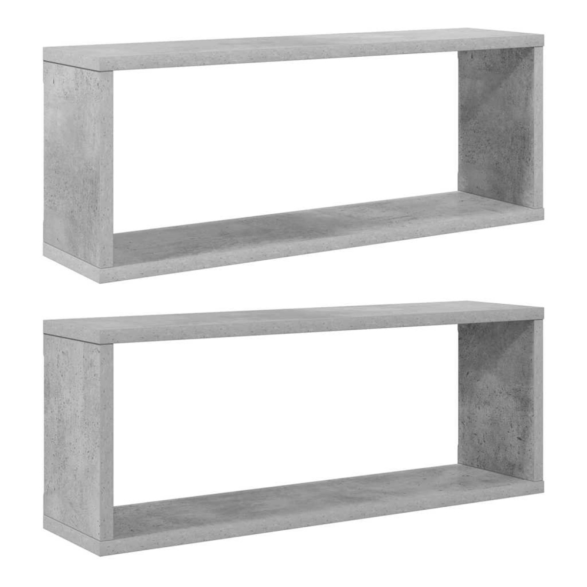 vidaXL Ράφια Κύβοι Τοίχου 2 τεμ. Γκρι Σκυρ. 60x15x23 εκ. Μοριοσανίδα
