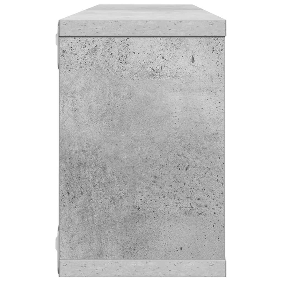 vidaXL Ράφια Κύβοι Τοίχου 4 τεμ. Γκρι Σκυρ. 60x15x23 εκ. Μοριοσανίδα