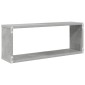vidaXL Ράφια Κύβοι Τοίχου 6 τεμ. Γκρι Σκυρ. 60x15x23 εκ. Μοριοσανίδα