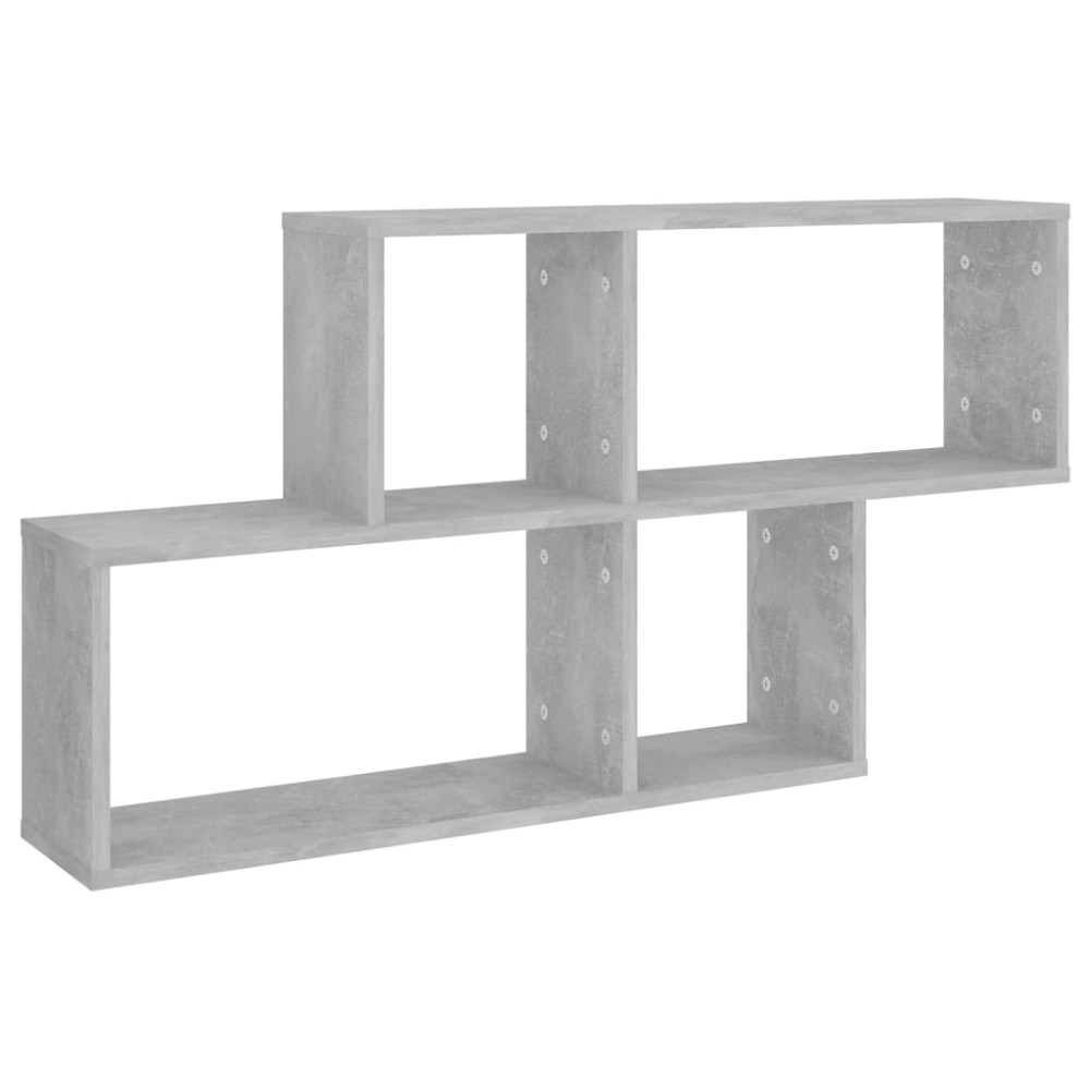 vidaXL Ράφι Τοίχου Γκρι Σκυροδέματος 100 x 18 x 53 εκ. από Επεξ. Ξύλο