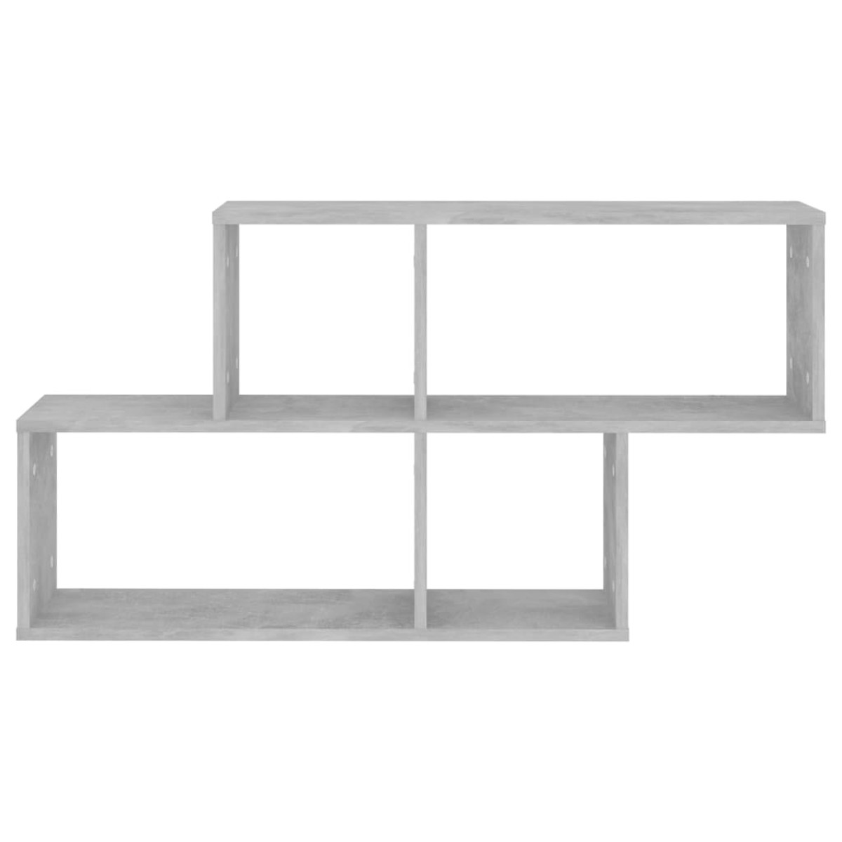 vidaXL Ράφι Τοίχου Γκρι Σκυροδέματος 100 x 18 x 53 εκ. από Μοριοσανίδα