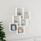 vidaXL Ραφιέρα Τοίχου με Κύβους Λευκή 78 x 15 x 93 εκ. από Μοριοσανίδα