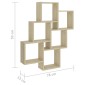 vidaXL Ράφι Κύβος Τοίχου Sonoma Δρυς 78 x 15 x 93 εκ. από Μοριοσανίδα