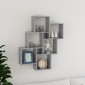 vidaXL Ραφιέρα Τοίχου με Κύβους Γκρι Σκυρ. 78x15x93 εκ. Μοριοσανίδα