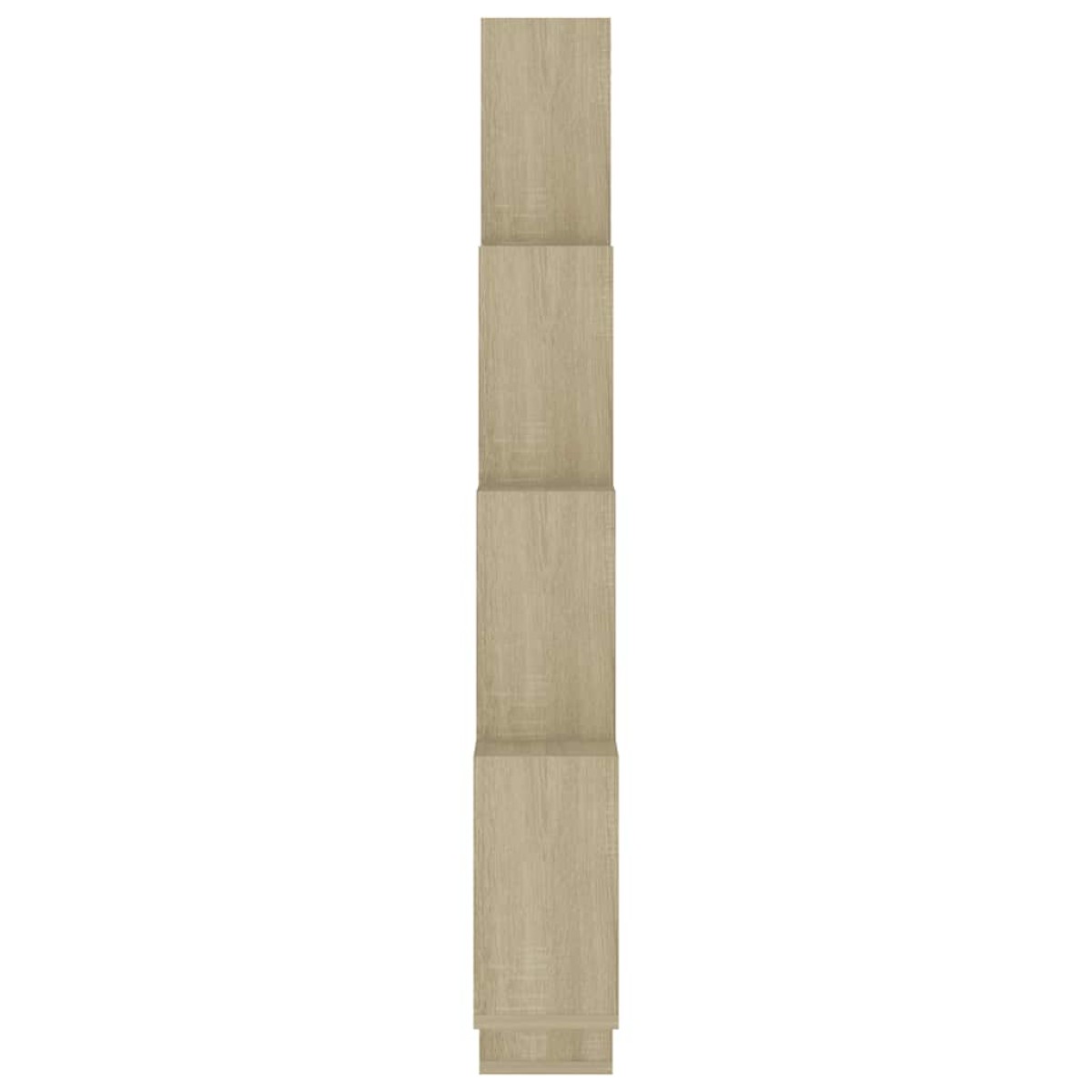 vidaXL Ράφι Κύβος Τοίχου Sonoma Δρυς 90 x 15 x 119 εκ. από Μοριοσανίδα