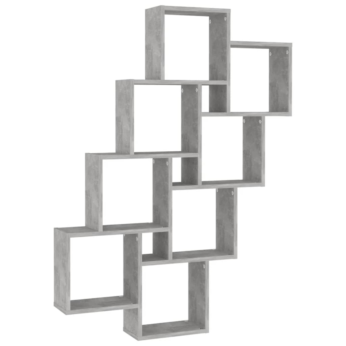 vidaXL Ράφι Κύβος Τοίχου Γκρι Σκυροδ. 90 x 15 x 119εκ. από Μοριοσανίδα