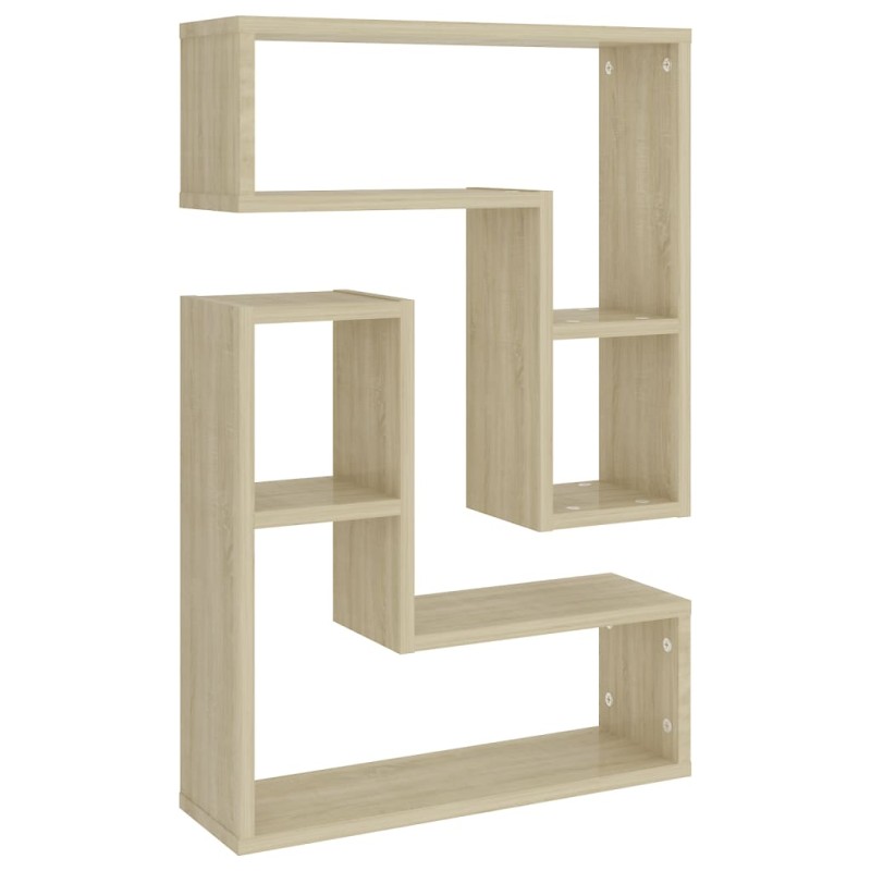 vidaXL Ραφιέρες Τοίχου 2 τεμ. Sonoma Δρυς 50x15x50 εκ. από Επεξ. Ξύλο