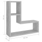 vidaXL Ραφιέρες Τοίχου 2 τεμ. Γκρι Σκυροδ. 50x15x50εκ. από Μοριοσανίδα