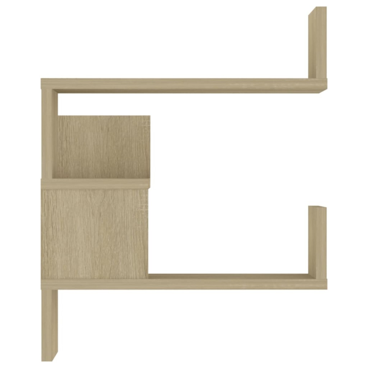 vidaXL Γωνιακή Ραφιέρα Τοίχου Sonoma Δρυς 40 x 40 x 50 εκ. Μοριοσανίδα