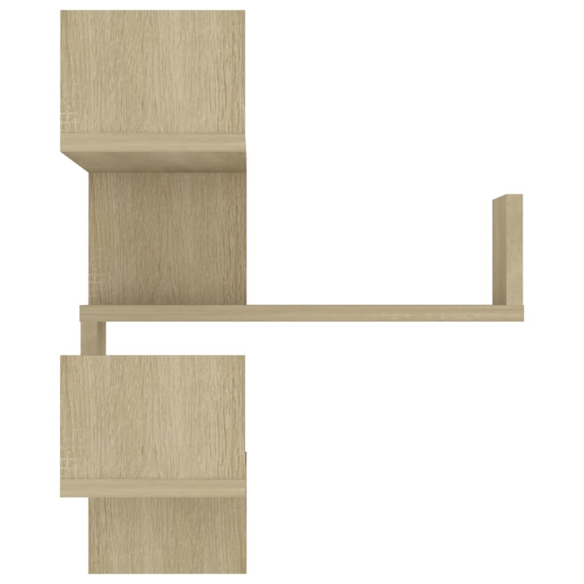 vidaXL Γωνιακή Ραφιέρα Τοίχου Sonoma Δρυς 40 x 40 x 50 εκ. Μοριοσανίδα