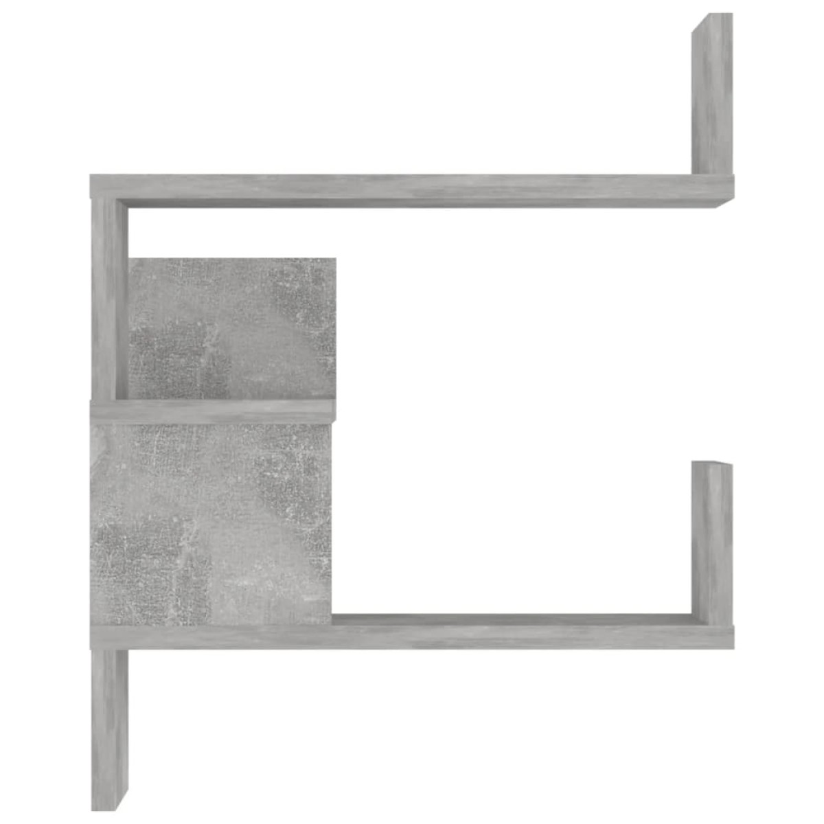 vidaXL Γωνιακή Ραφιέρα Τοίχου Γκρι Σκυρ. 40 x 40 x 50 εκ. Μοριοσανίδα