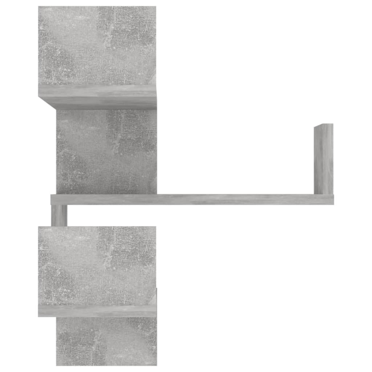 vidaXL Γων. Ραφιέρες Τοίχου 2 τεμ. Γκρι Σκυρ. 40x40x50 εκ. Μοριοσανίδα
