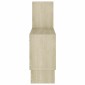 vidaXL Ράφι Τοίχου Σχήμα Αυτοκιν. Sonoma Δρυς 82x15x51 εκ. Μοριοσανίδα