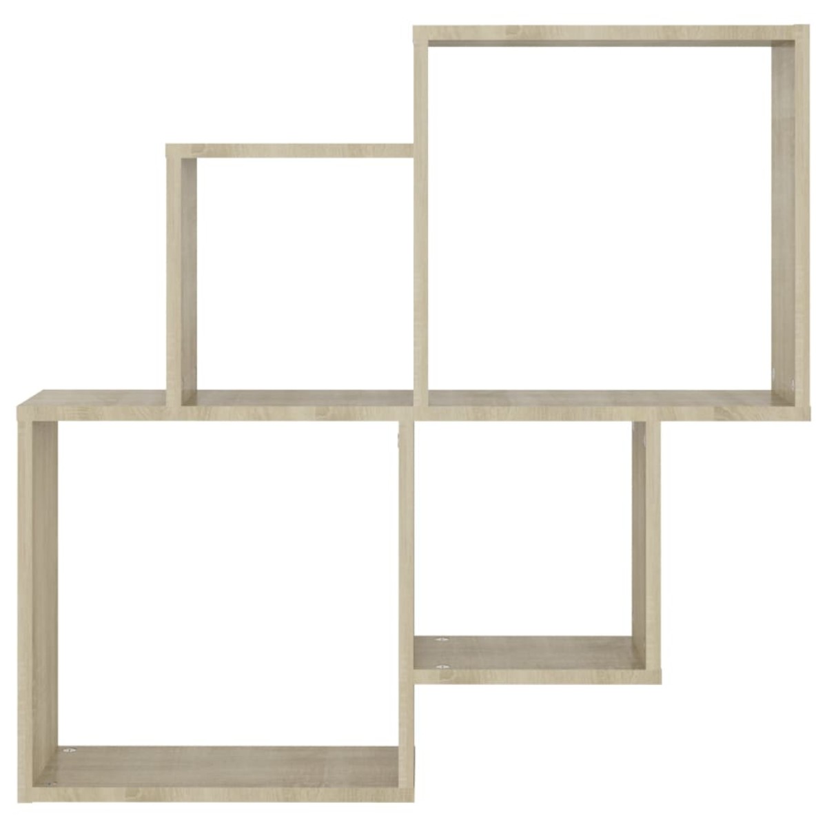 vidaXL Ράφι Κύβος Τοίχου Sonoma Δρυς 80 x 15 x 78,5 εκ. Μοριοσανίδα