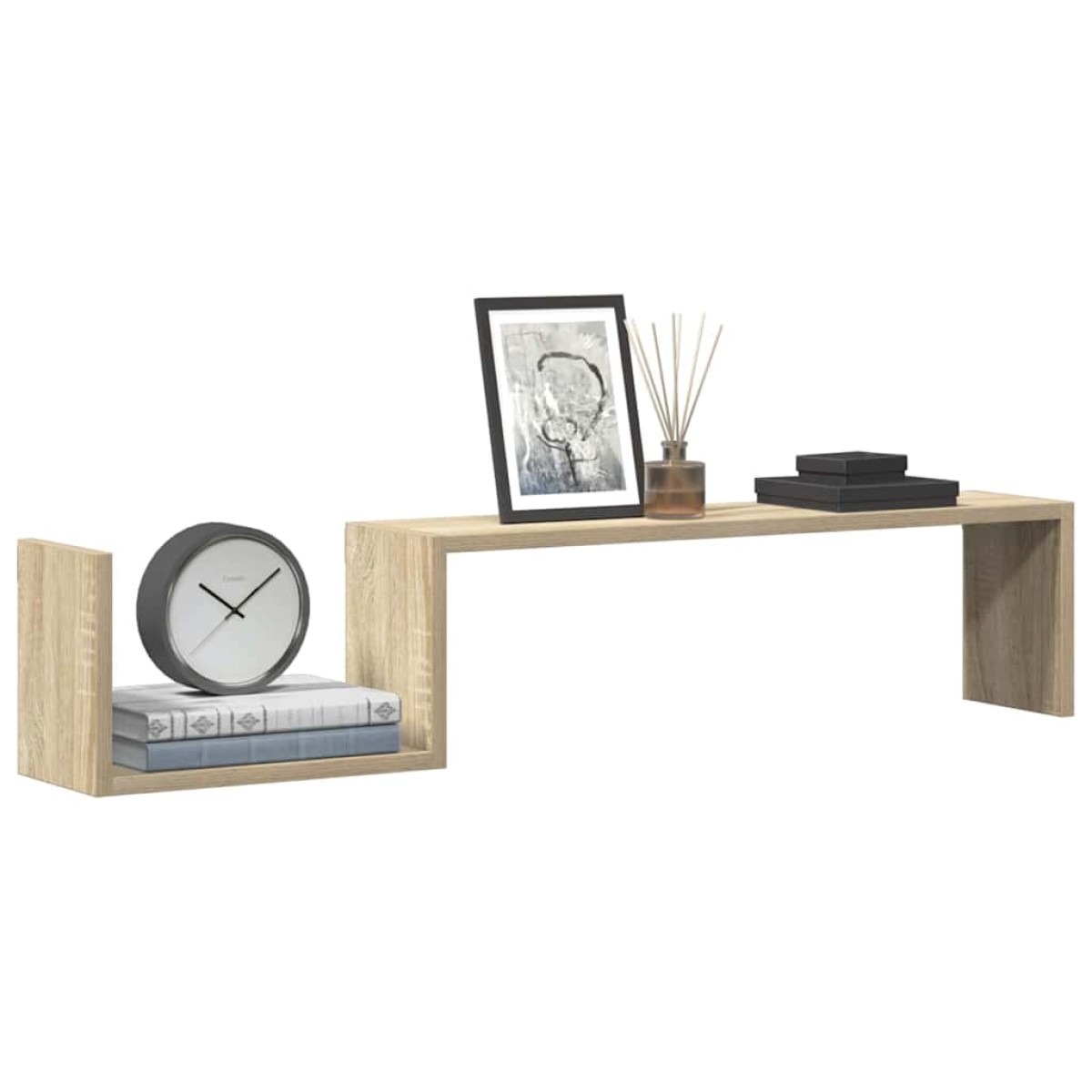vidaXL Ραφιέρες Τοίχου 2 τεμ Sonoma Δρυς 100 x 15 x 50 εκ. Μοριοσανίδα