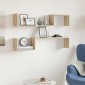 vidaXL Ραφιέρες Τοίχου 2 τεμ Sonoma Δρυς 100 x 15 x 50 εκ. Μοριοσανίδα