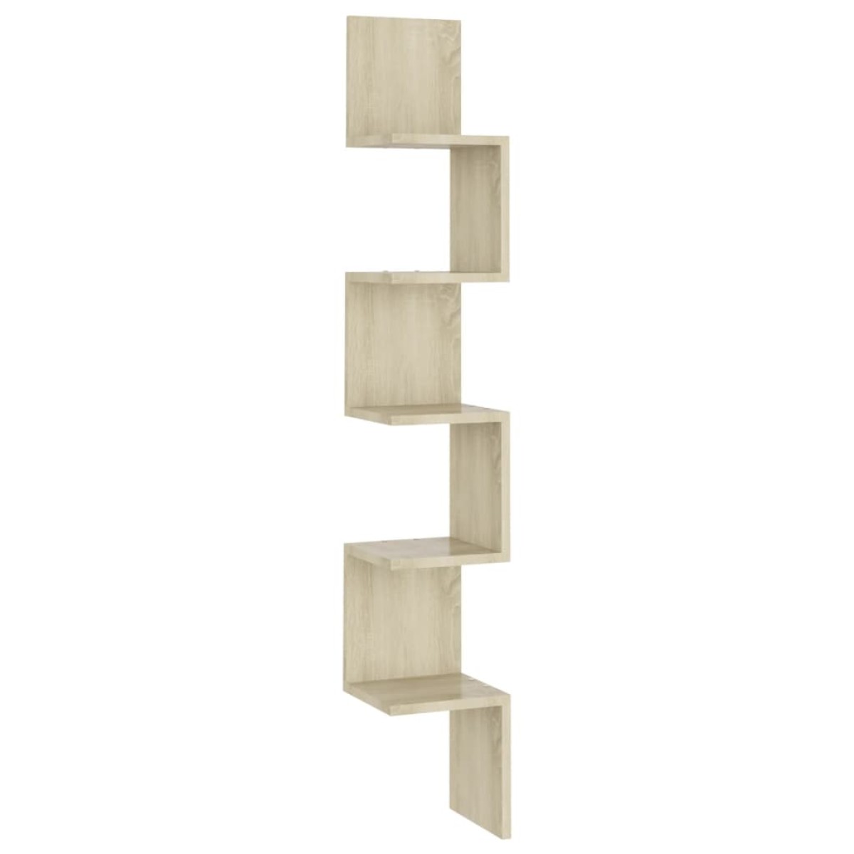 vidaXL Γωνιακή Ραφιέρα Τοίχου Ξύλο Δρυός 20x20x127,5 εκ. Μοριοσανίδα