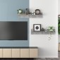 vidaXL Ραφιέρες Τοίχου 2 τεμ. Γκρι Σκυροδ. 80x11,5x18 εκ. Μοριοσανίδα