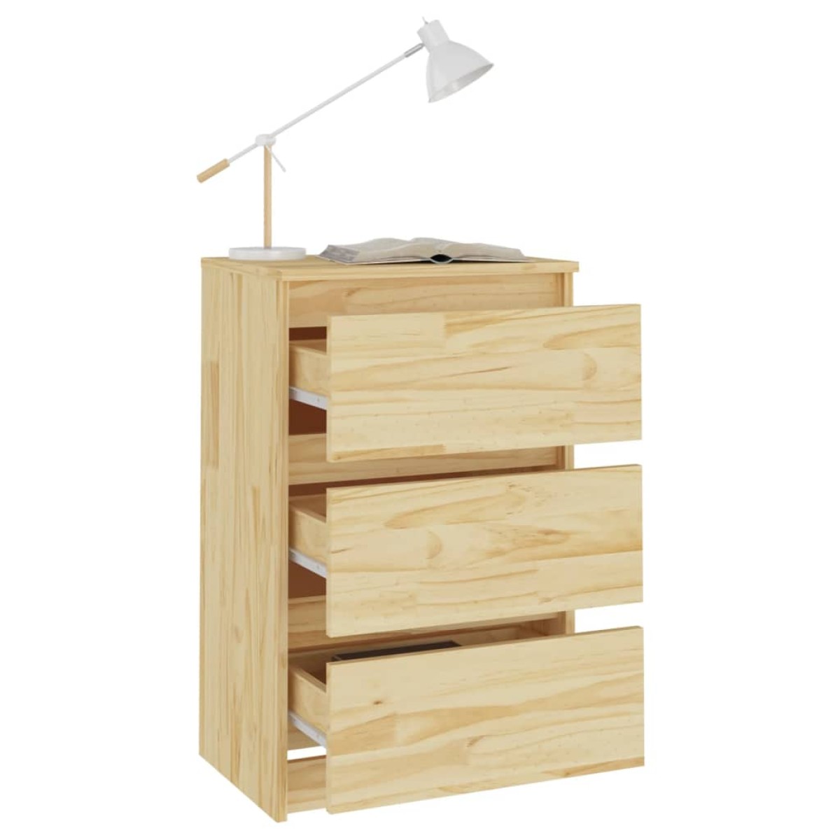 vidaXL Κομοδίνα 2 Τεμ. 40 x 29,5 x 64 εκ. από Μασίφ Ξύλο Πεύκου