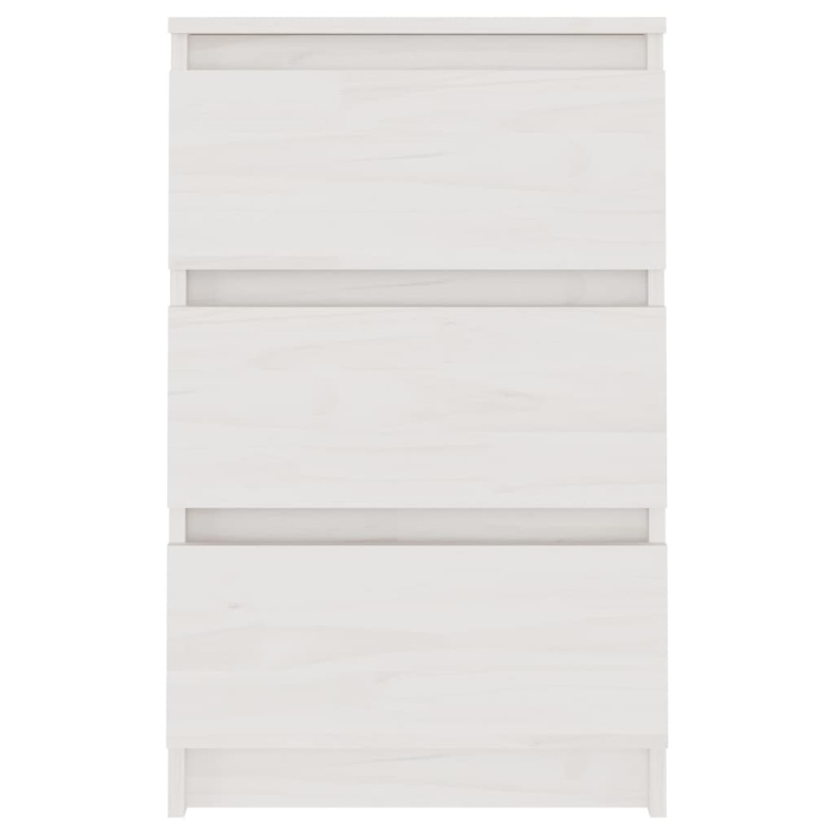 vidaXL Κομοδίνο Λευκό 40 x 29,5 x 64 εκ. από Μασίφ Ξύλο Πεύκου