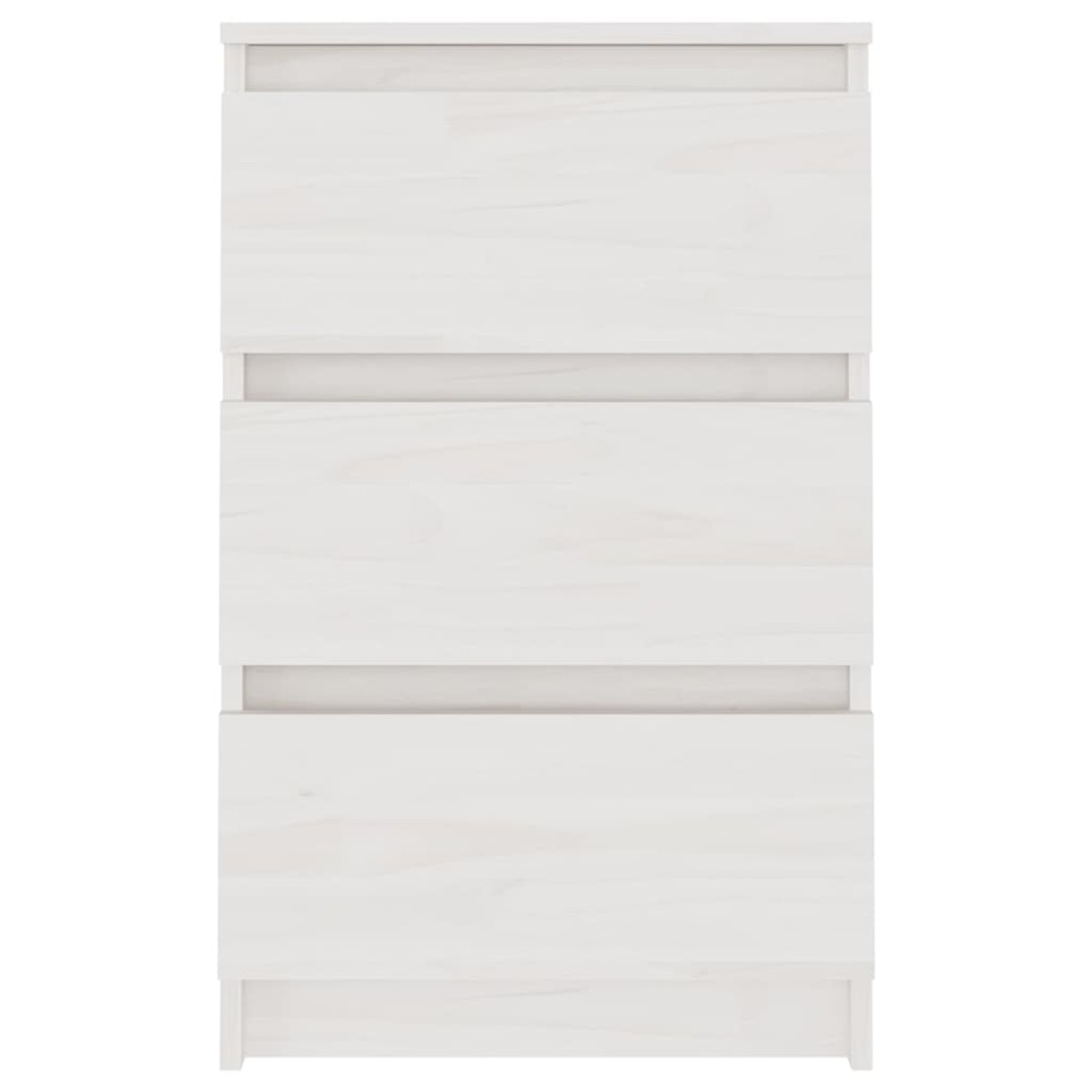 vidaXL Κομοδίνα 2 τεμ. Λευκά 40 x 29,5 x 64 εκ. από Μασίφ Ξύλο Πεύκου