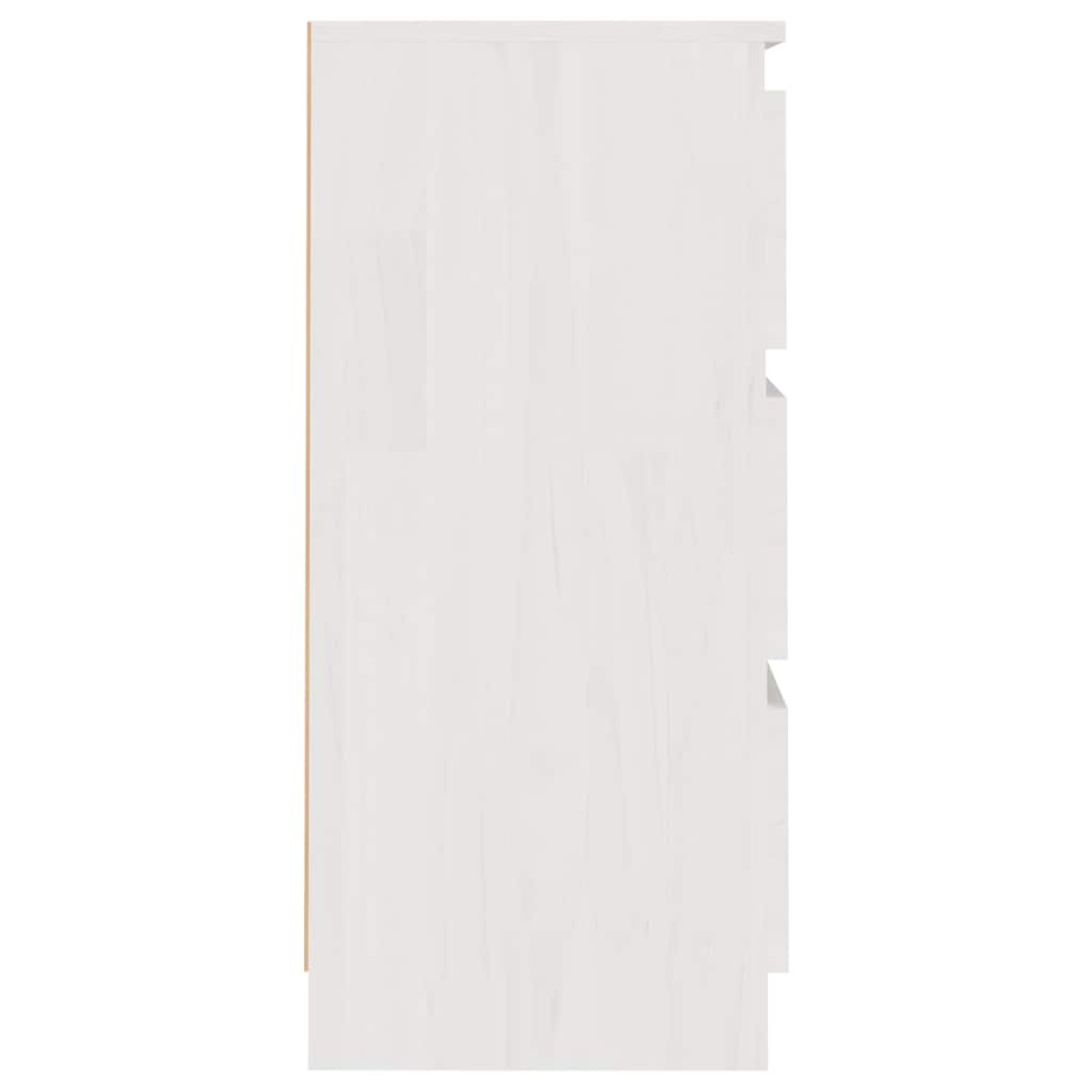 vidaXL Κομοδίνα 2 τεμ. Λευκά 40 x 29,5 x 64 εκ. από Μασίφ Ξύλο Πεύκου