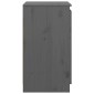 vidaXL Βοηθητικό Ντουλάπι Γκρι 60 x 36 x 65 εκ. από Μασίφ Ξύλο Πεύκου