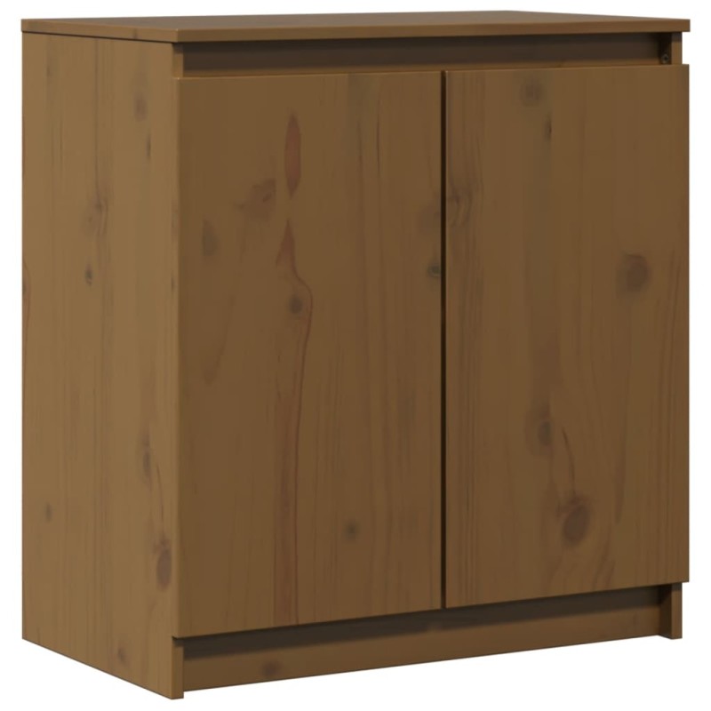 vidaXL Βοηθητικό Ντουλάπι Καφέ Μελί 60x36x65 εκ. από Μασίφ Ξύλο Πεύκου