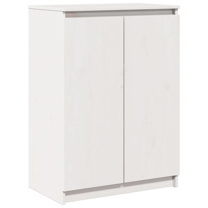 vidaXL Ντουλάπι Λευκό 60 x 36 x 84 εκ. από Μασίφ Ξύλο Πεύκου