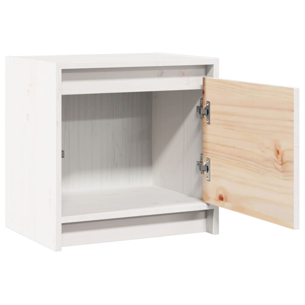 vidaXL Κομοδίνα 2 τεμ. Λευκά 40 x 30,5 x 40 εκ. από Μασίφ Ξύλο Πεύκου