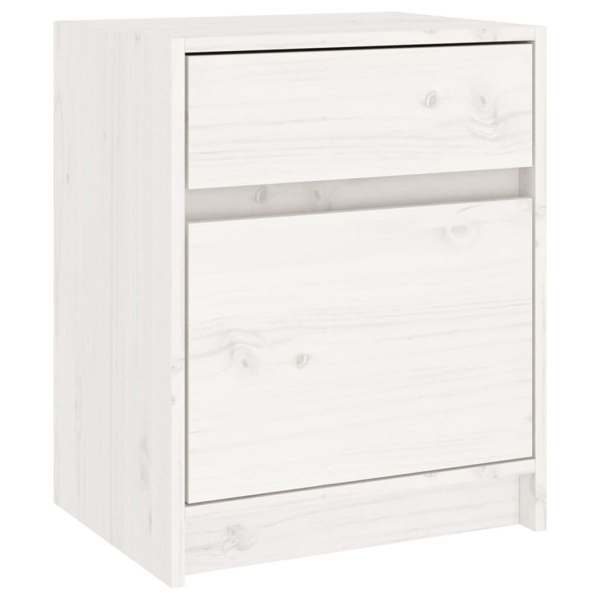 vidaXL Κομοδίνα 2 τεμ. Λευκά 40 x 31 x 50 εκ. από Μασίφ Ξύλο Πεύκου
