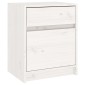 vidaXL Κομοδίνα 2 τεμ. Λευκά 40 x 31 x 50 εκ. από Μασίφ Ξύλο Πεύκου