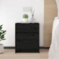 vidaXL Κομοδίνα 2 τεμ. Μαύρα 40 x 31 x 50 εκ. από Μασίφ Ξύλο Πεύκου