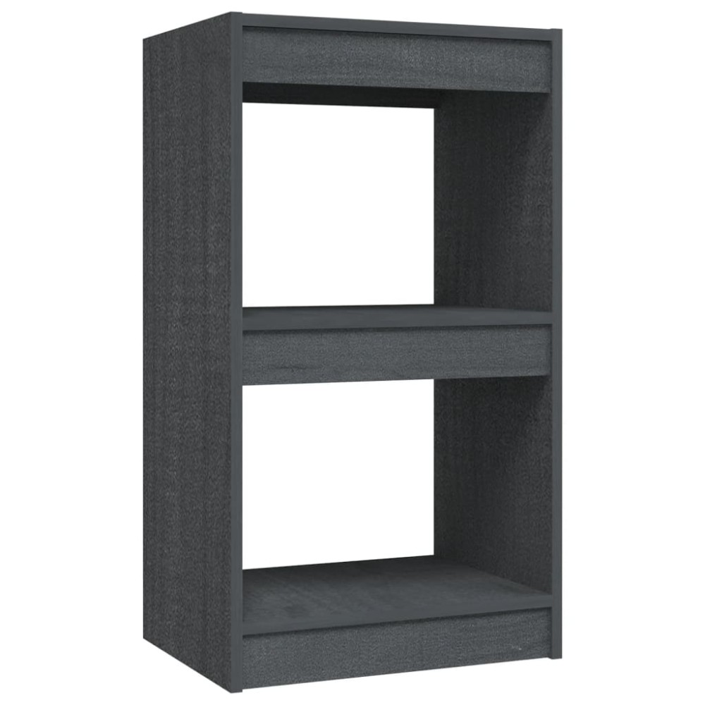 vidaXL Βιβλιοθήκη Γκρι 40 x 30 x 71,5 εκ. από Μασίφ Ξύλο Πεύκου