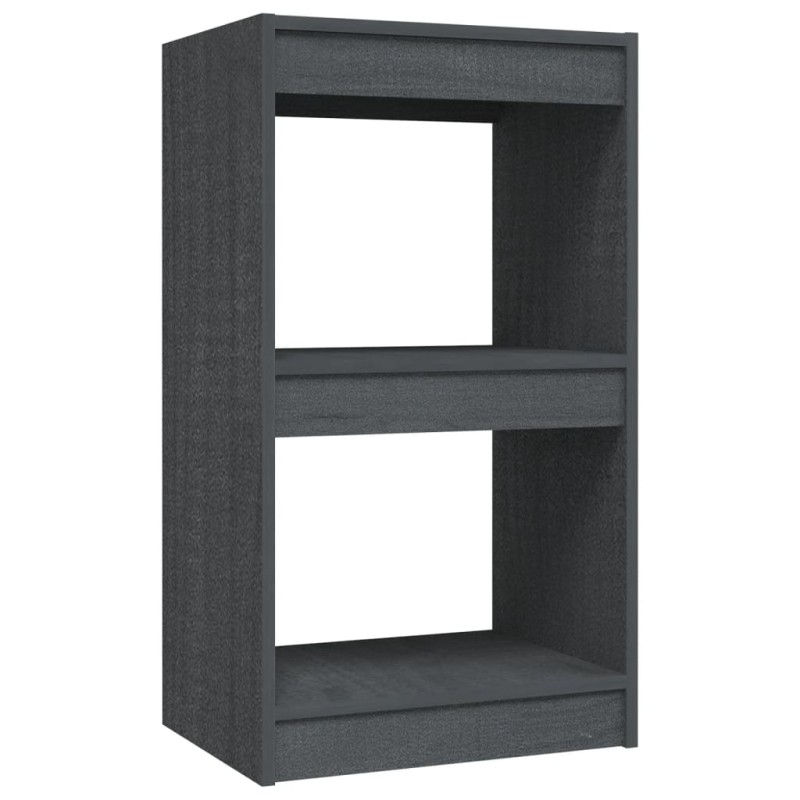 vidaXL Βιβλιοθήκη Γκρι 40 x 30 x 71,5 εκ. από Μασίφ Ξύλο Πεύκου