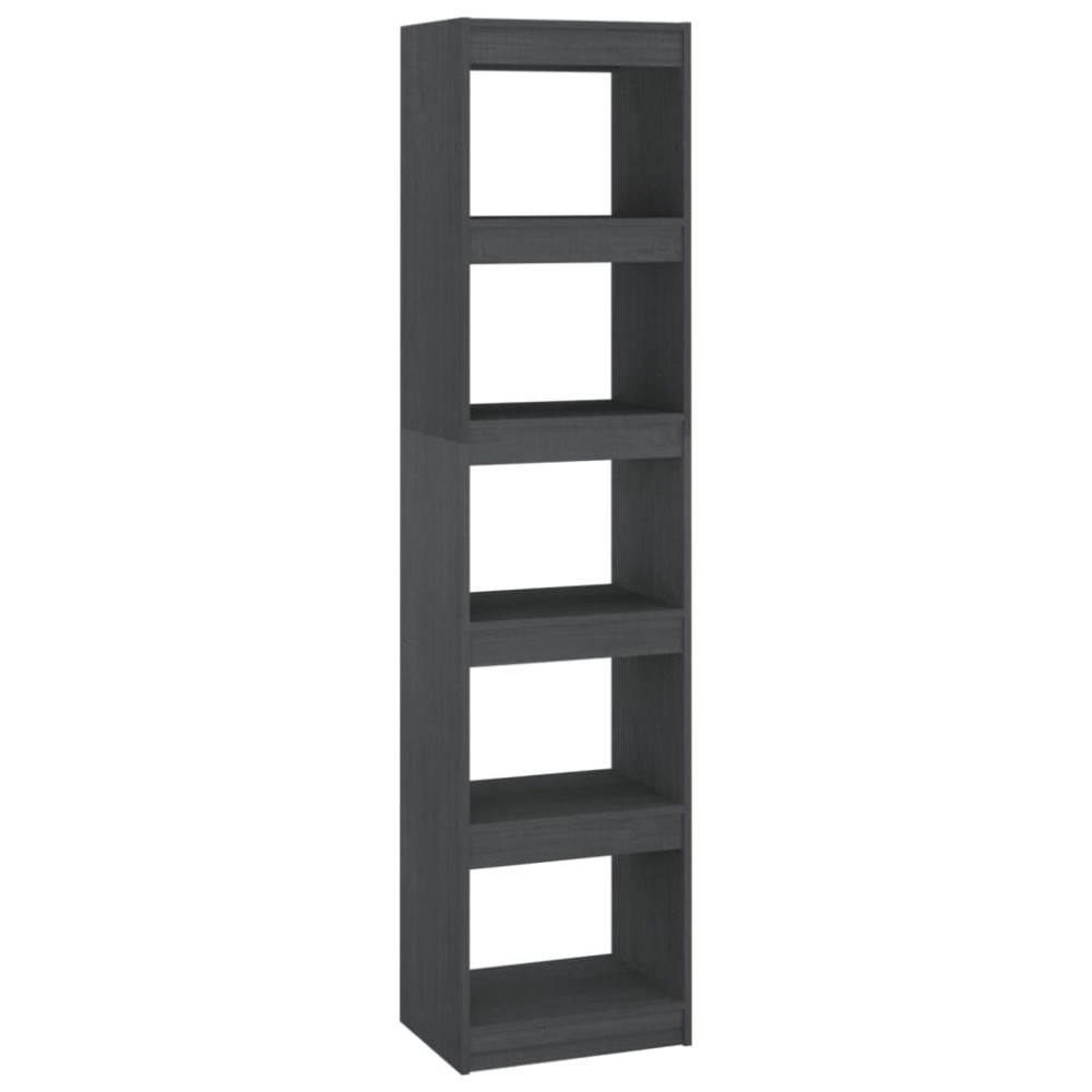 vidaXL Βιβλιοθήκη/Διαχωριστικό Χώρου Γκρι 40x30x167,5 εκ. Ξύλο Πεύκου