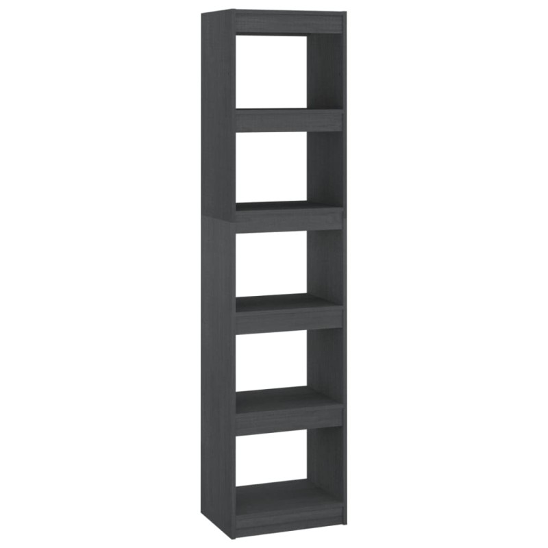 vidaXL Βιβλιοθήκη/Διαχωριστικό Χώρου Γκρι 40x30x167,5 εκ. Ξύλο Πεύκου