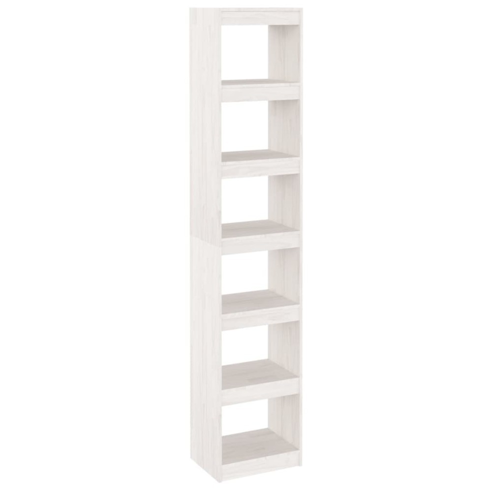 vidaXL Βιβλιοθήκη/Διαχωριστικό Χώρου Λευκό 40x30x199 εκ. Ξύλο Πεύκου