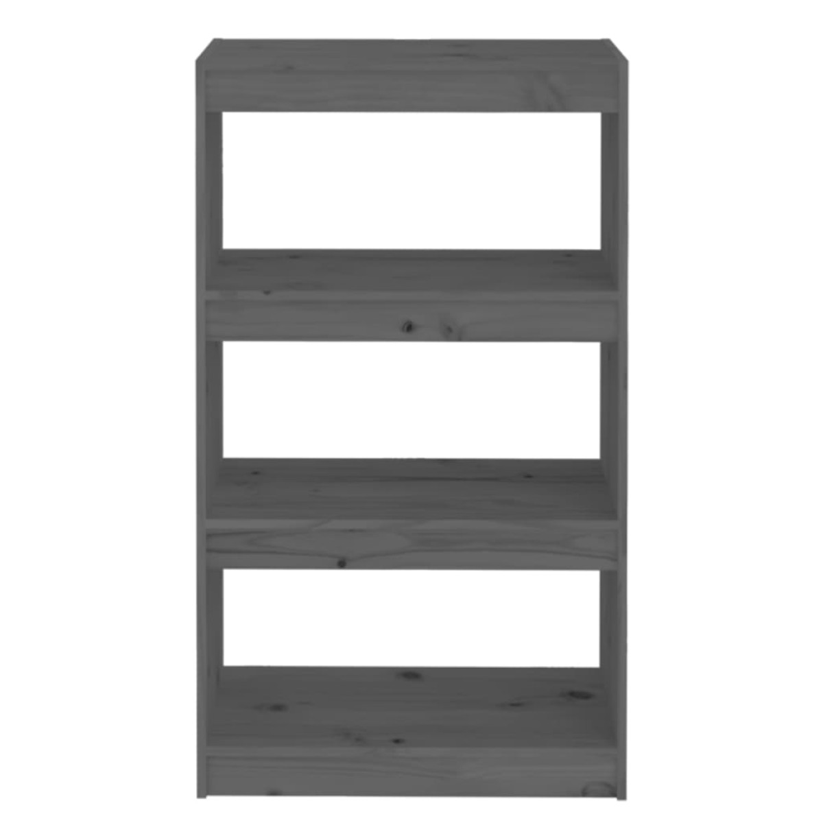 vidaXL Βιβλιοθήκη/Διαχωριστικό Χώρου Γκρι 60x30x103,5 εκ. Μασίφ Πεύκο