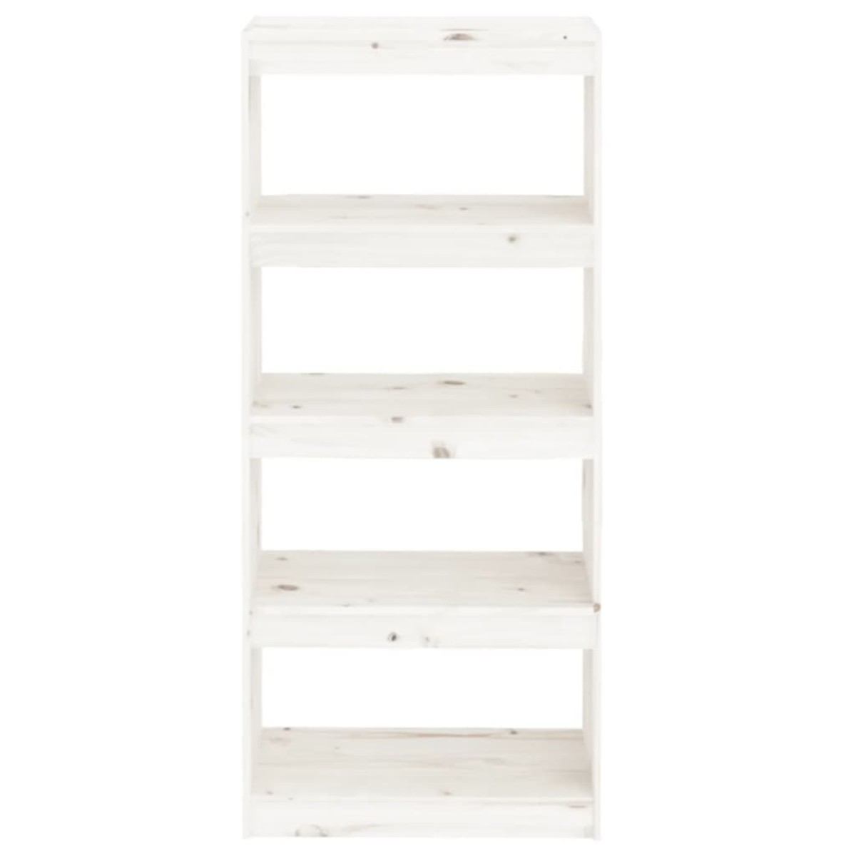 vidaXL Βιβλιοθήκη/Διαχωριστικό Χώρου Λευκή 60x30x135,5 εκ. Μασίφ Πεύκο