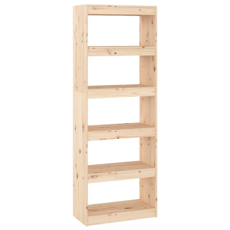 vidaXL Βιβλιοθήκη/Διαχωριστικό Χώρου 60x30x167,5 εκ. Μασίφ Ξύλο Πεύκου
