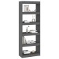 vidaXL Βιβλιοθήκη/Διαχωριστικό Χώρου Γκρι 60x30x167,5 εκ. Μασίφ Πεύκο